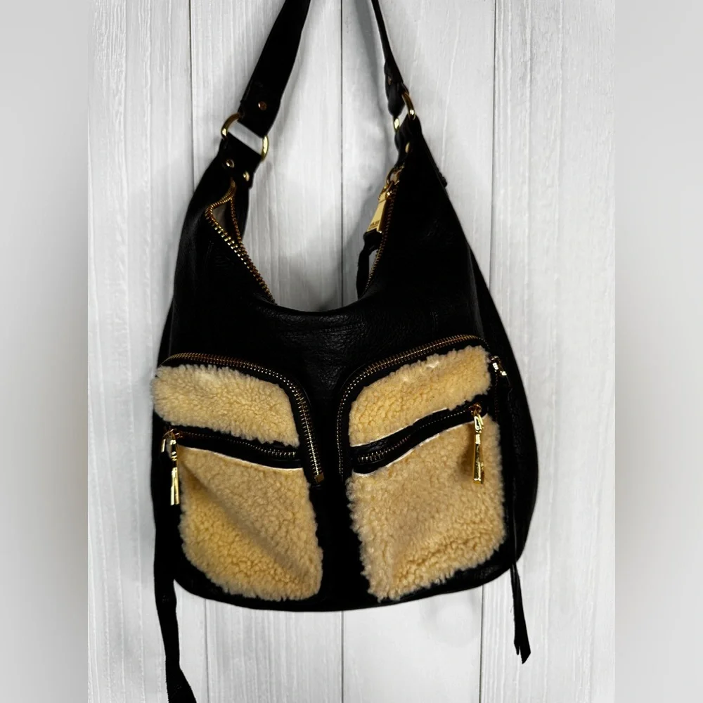 Aimee Kestenberg Leather Car-Go Hobo Bag | Shearling